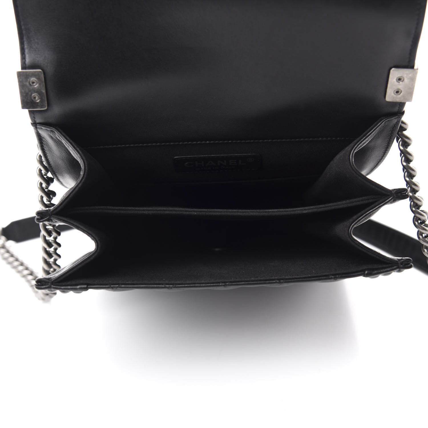 Chanel Calfskin Quilted North South Boy Flap Black 5 of 11