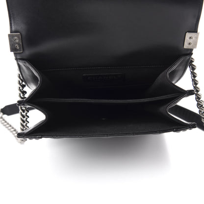 Chanel Calfskin Quilted North South Boy Flap Black 5 of 11