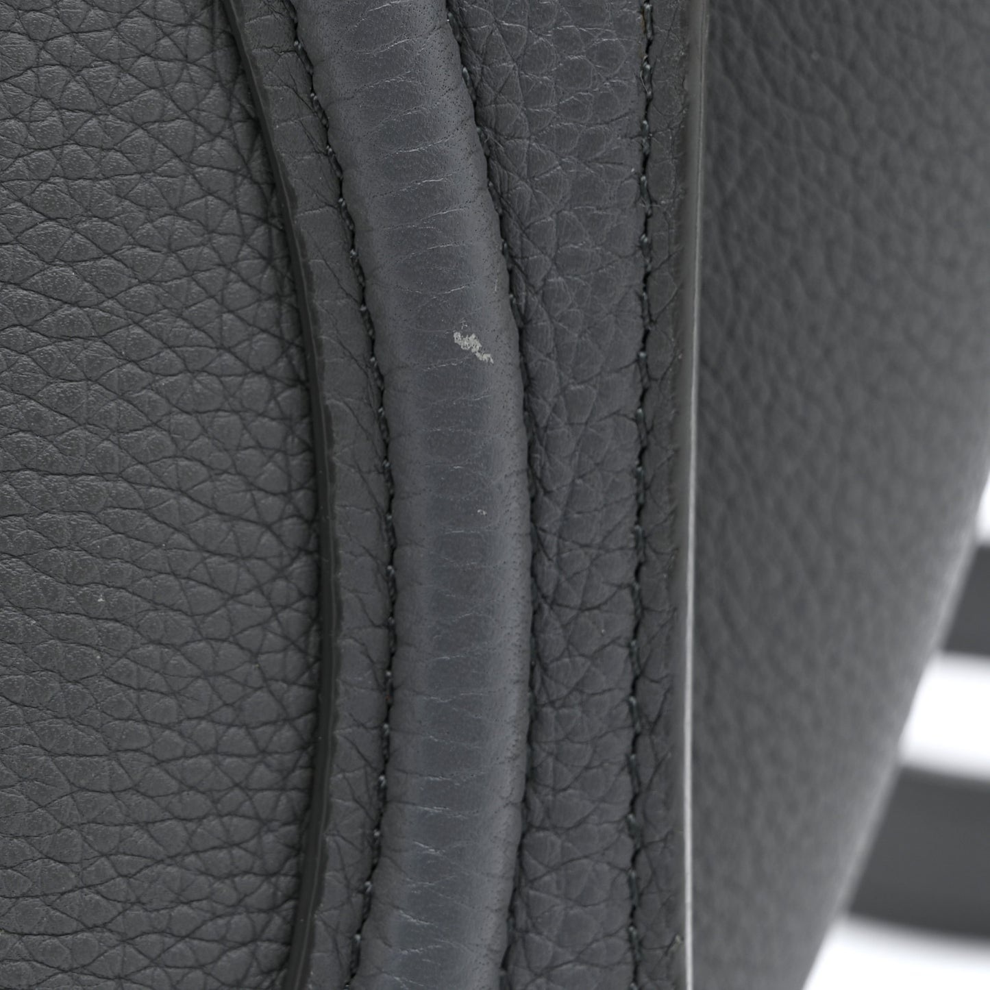 Drummed Calfskin Nano Luggage Kohl