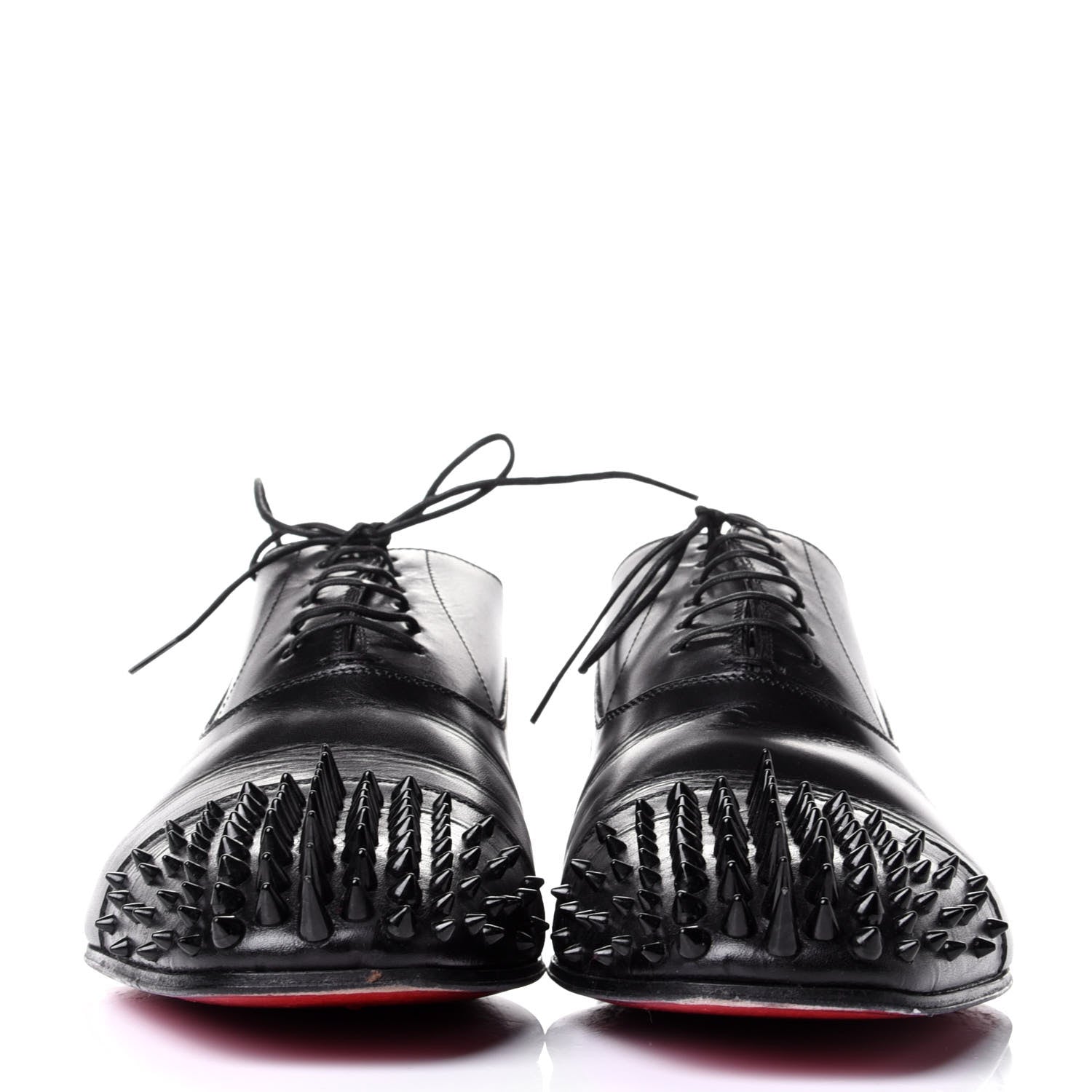 Christian Louboutin Calfskin Spike Mens Gregossic Flat 42 Black 2 of 4