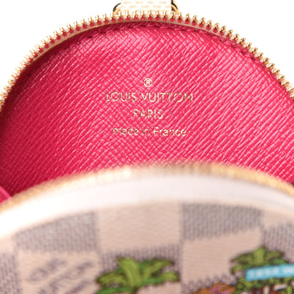 Louis Vuitton Damier Azur 2021 Christmas Animation Hollywood Bag Charm Fuchsia 6 of 8