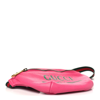 Gucci Grained Calfskin Small Logo Belt Bag Box Pink Green 4 of 10