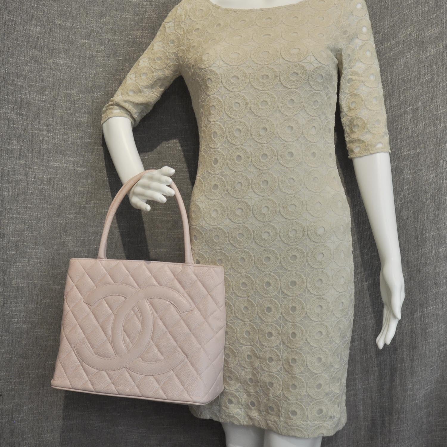 Chanel Caviar Medallion CC Tote Light Pink 2 of 10