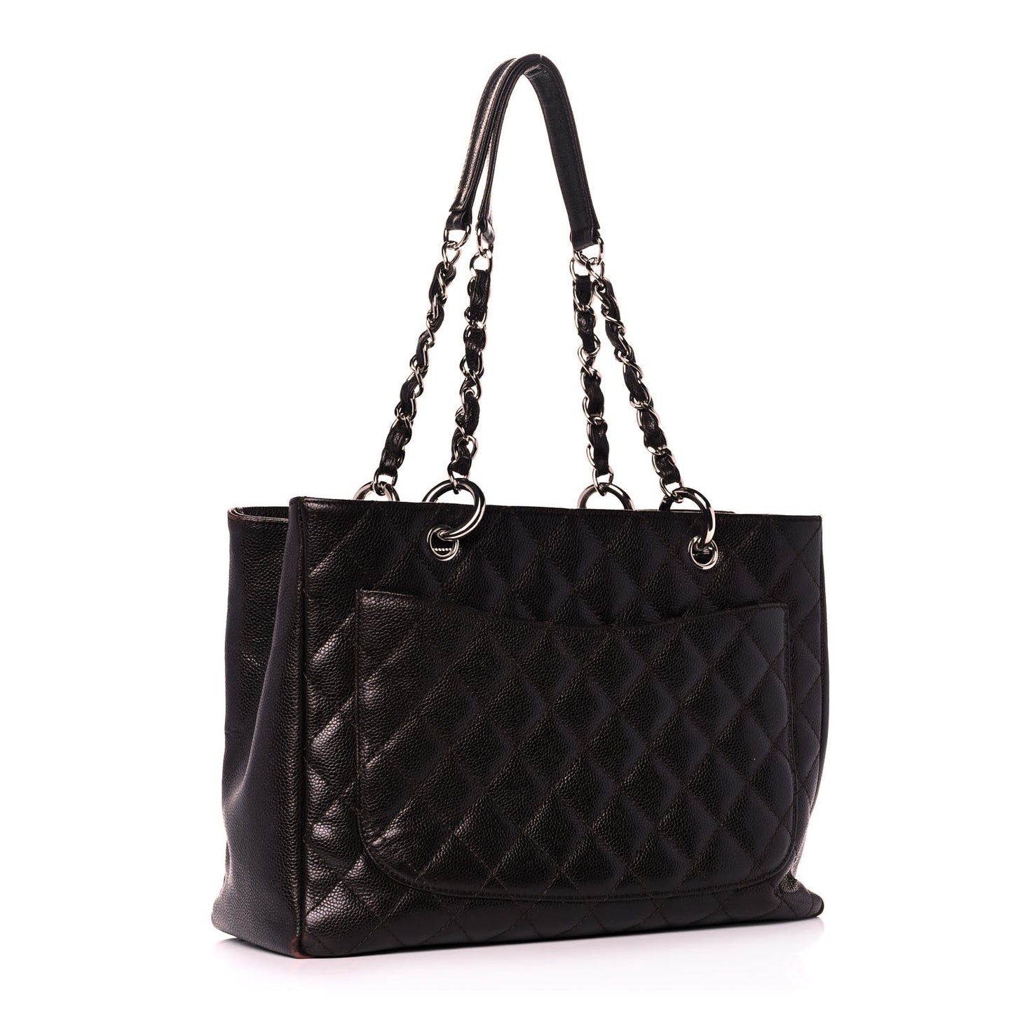 Caviar Quilted Grand Shopping Tote GST Black