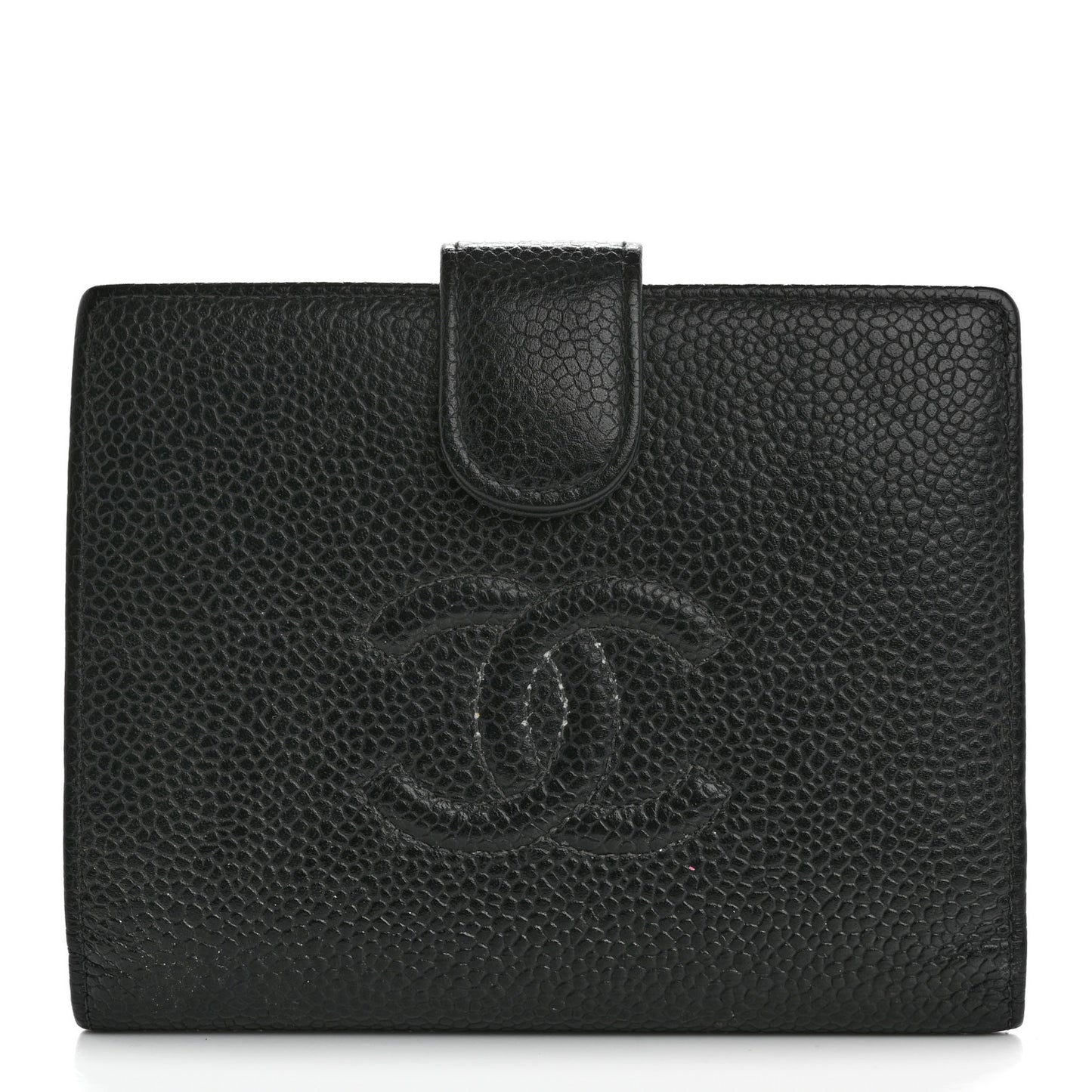 Caviar Timeless CC Compact French Wallet Black