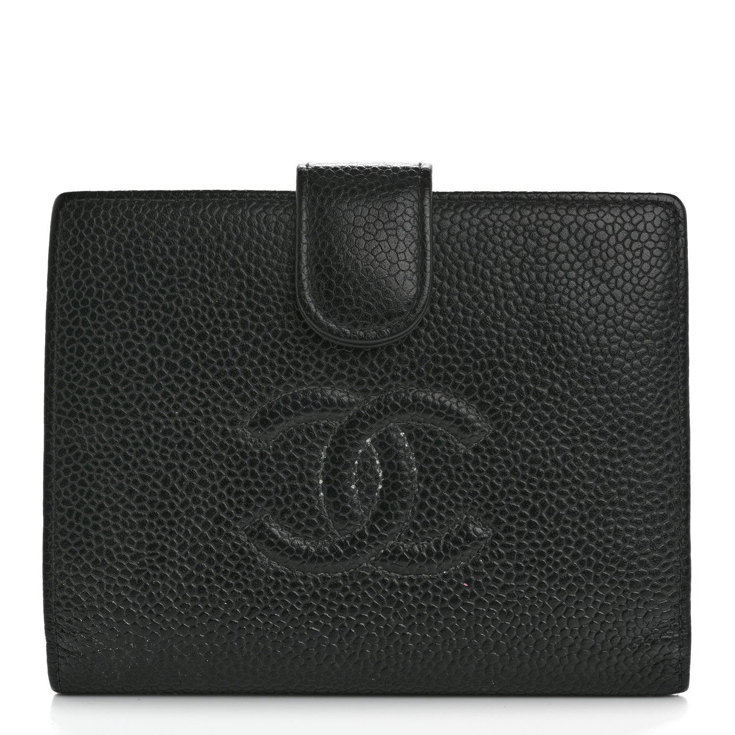 Chanel Caviar Timeless CC Compact French Wallet Black 1 of 13