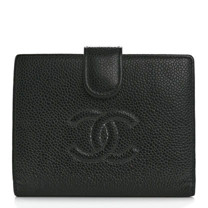 Chanel Caviar Timeless CC Compact French Wallet Black 1 of 13