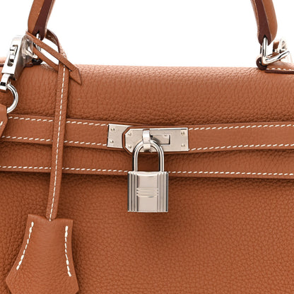 Hermes Togo Kelly Retourne 25 Gold 8 of 11