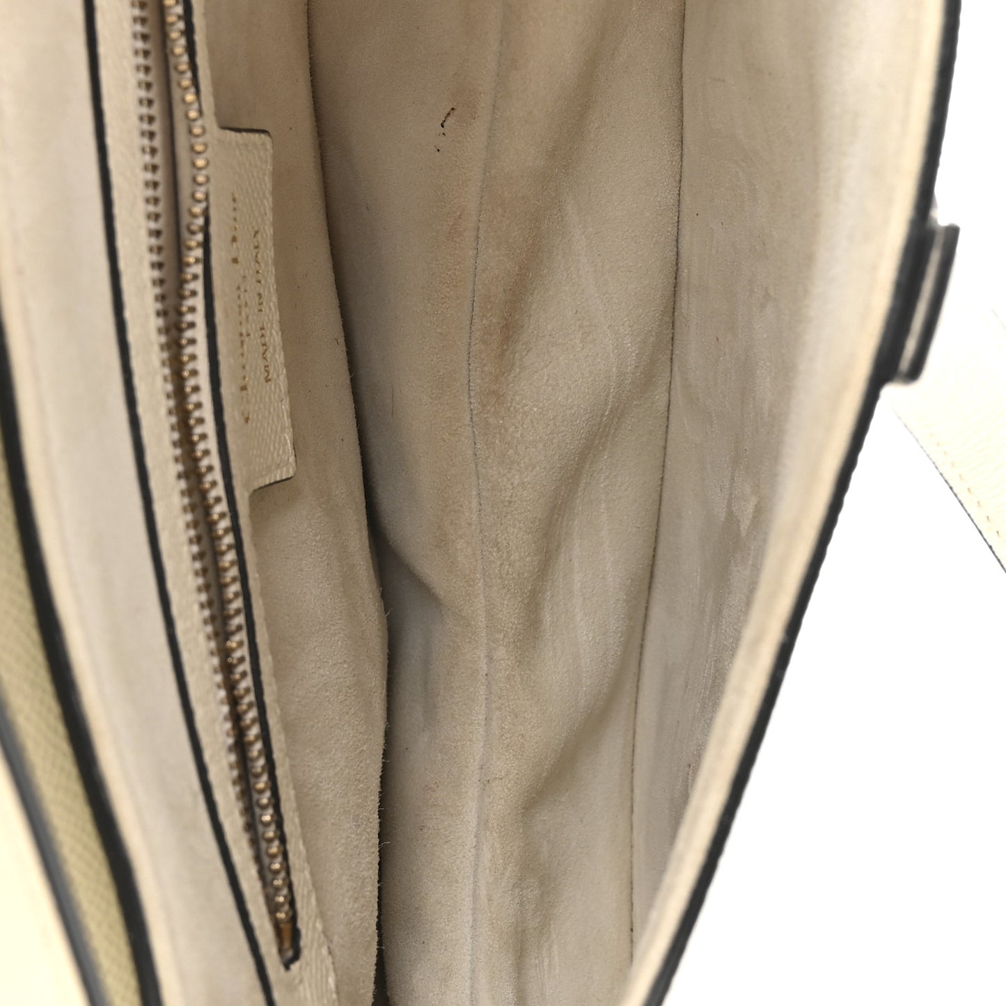 Grained Calfskin Saddle Bag With Strap Latte
