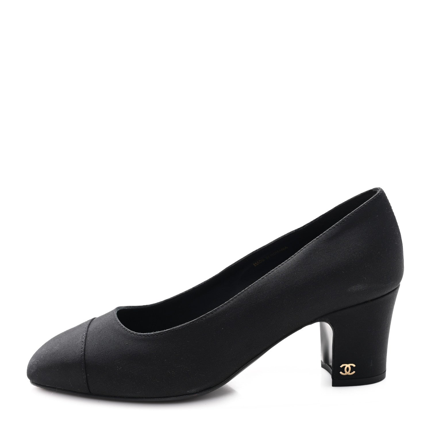Chanel Grosgrain Cap Toe Uniform Pump 39 Black 1 of 11