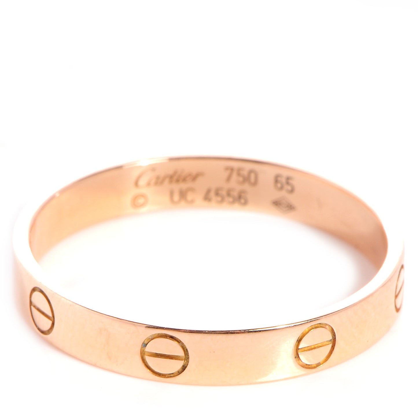 18K Pink Gold 3.5mm LOVE Wedding Band Ring 65 11