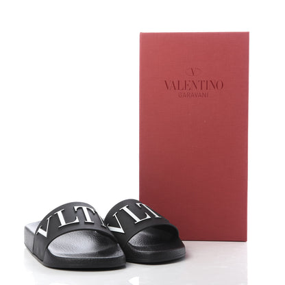 Valentino Garavani Rubber VLTN Pool Slide Sandals 35 Black 9 of 9