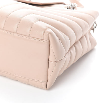 Saint Laurent Calfskin Y Quilted Monogram Small Loulou Shopper Marble Pink 10 of 10