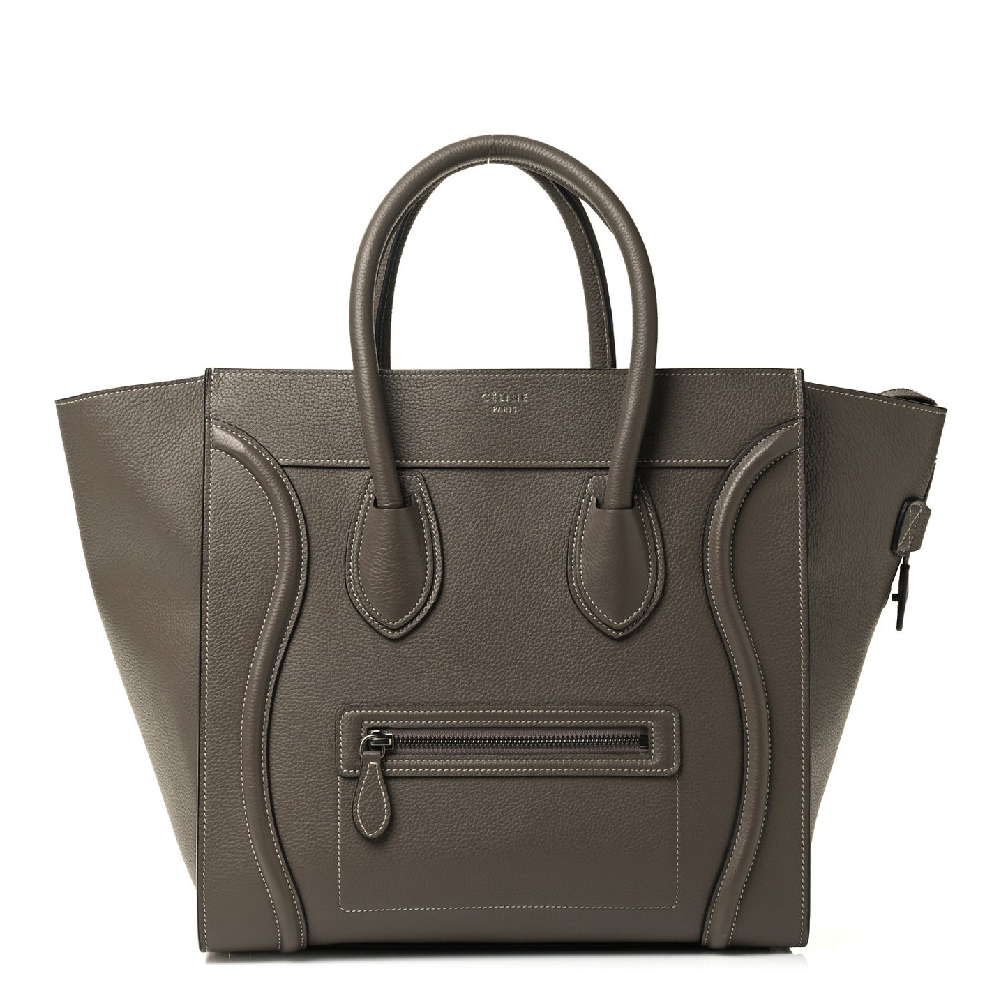 Drummed Calfskin Mini Luggage Souris