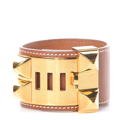 Hermes Barenia Collier de Chien CDC Bracelet S Fauve 3 of 5