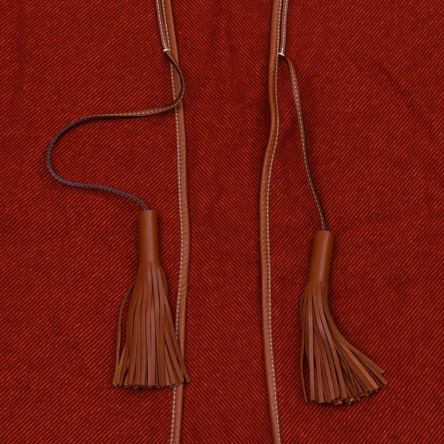 Merino Wool Cashmere Rocabar Poncho Rouge H