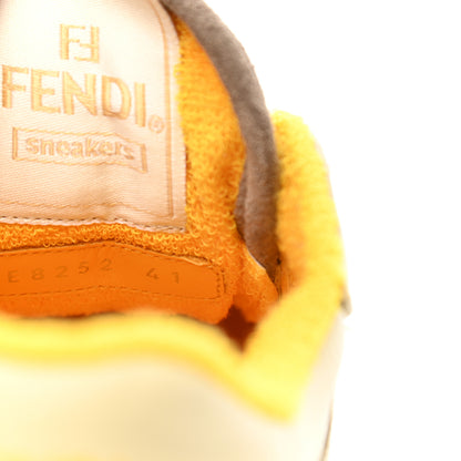 Fendi Calfskin Suede Fendi Match Low Top Sneakers 41 Dodo Straw Yellow 8 of 8