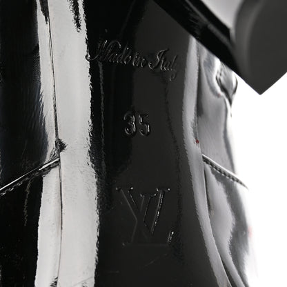 Louis Vuitton Patent Silhouette Ankle Boots 35 Black 6 of 12