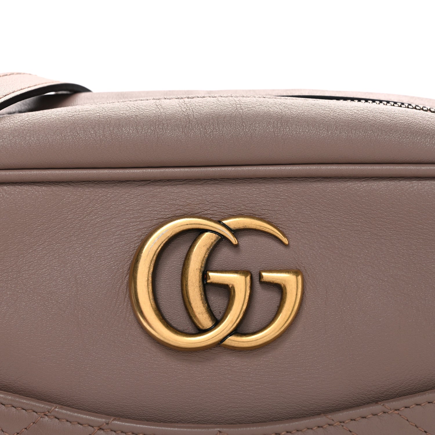 Gucci Calfskin Matelasse Medium GG Marmont Chain Shoulder Bag Porcelain Rose 8 of 10