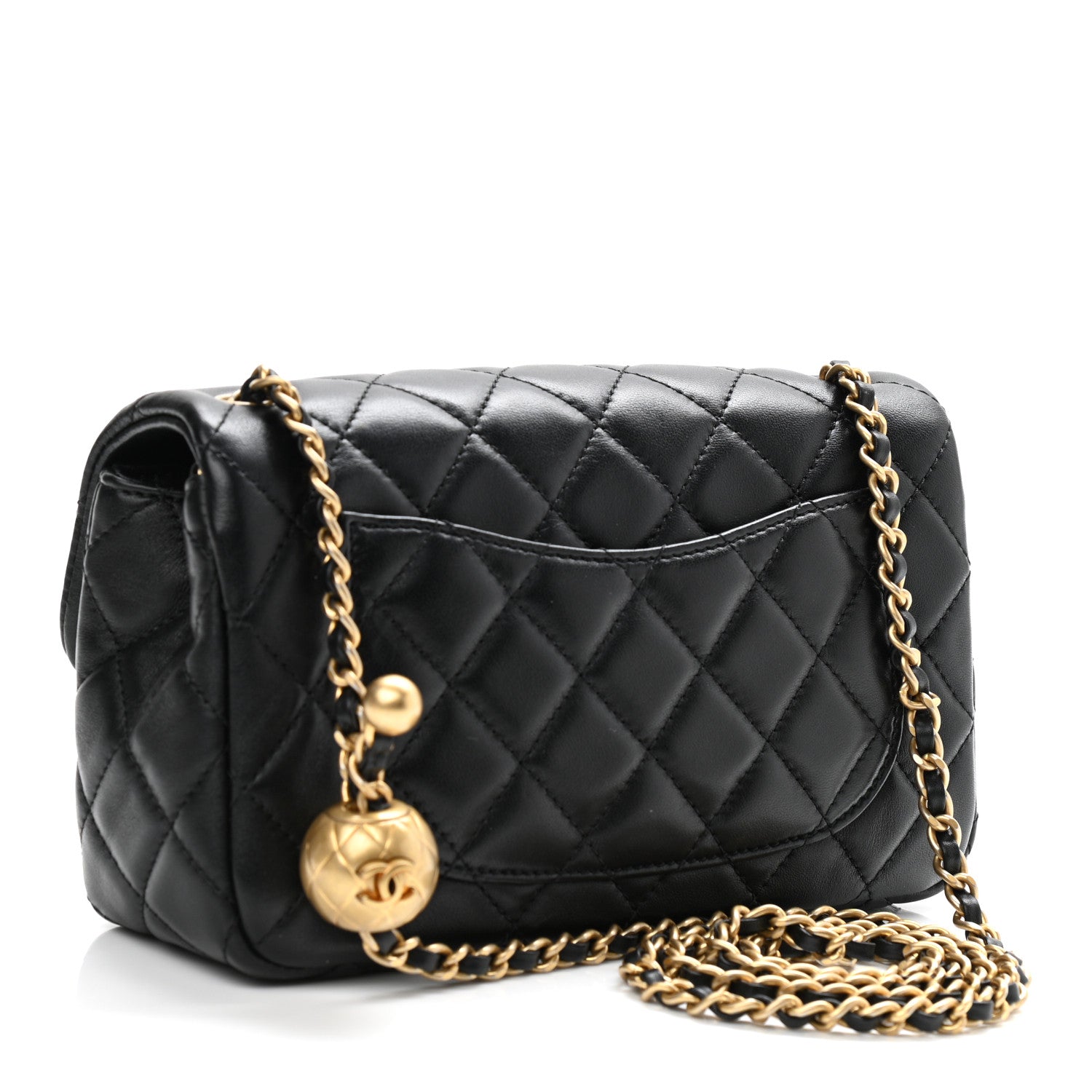 Chanel Lambskin Quilted Mini Rectangular Pearl Crush Flap Black 3 of 10