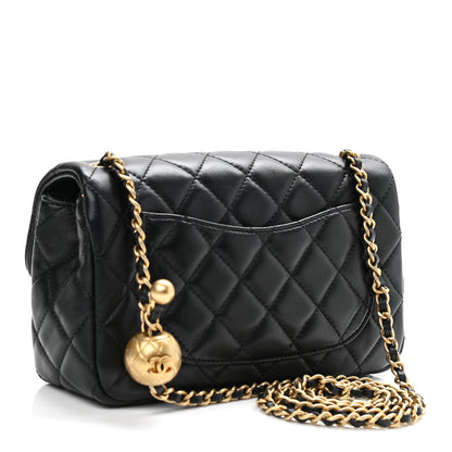 Chanel Lambskin Quilted Mini Rectangular Pearl Crush Flap Black 3 of 10