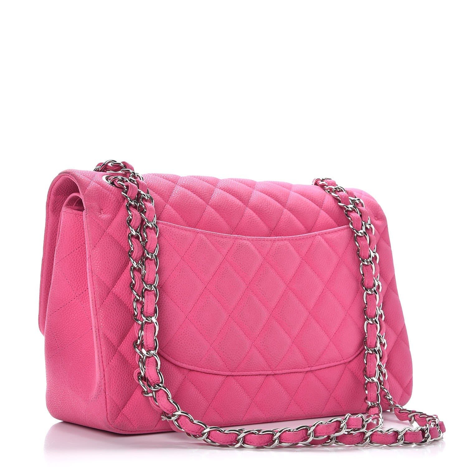 Chanel Iridescent Caviar Quilted Jumbo Double Flap Pink 3 of 11