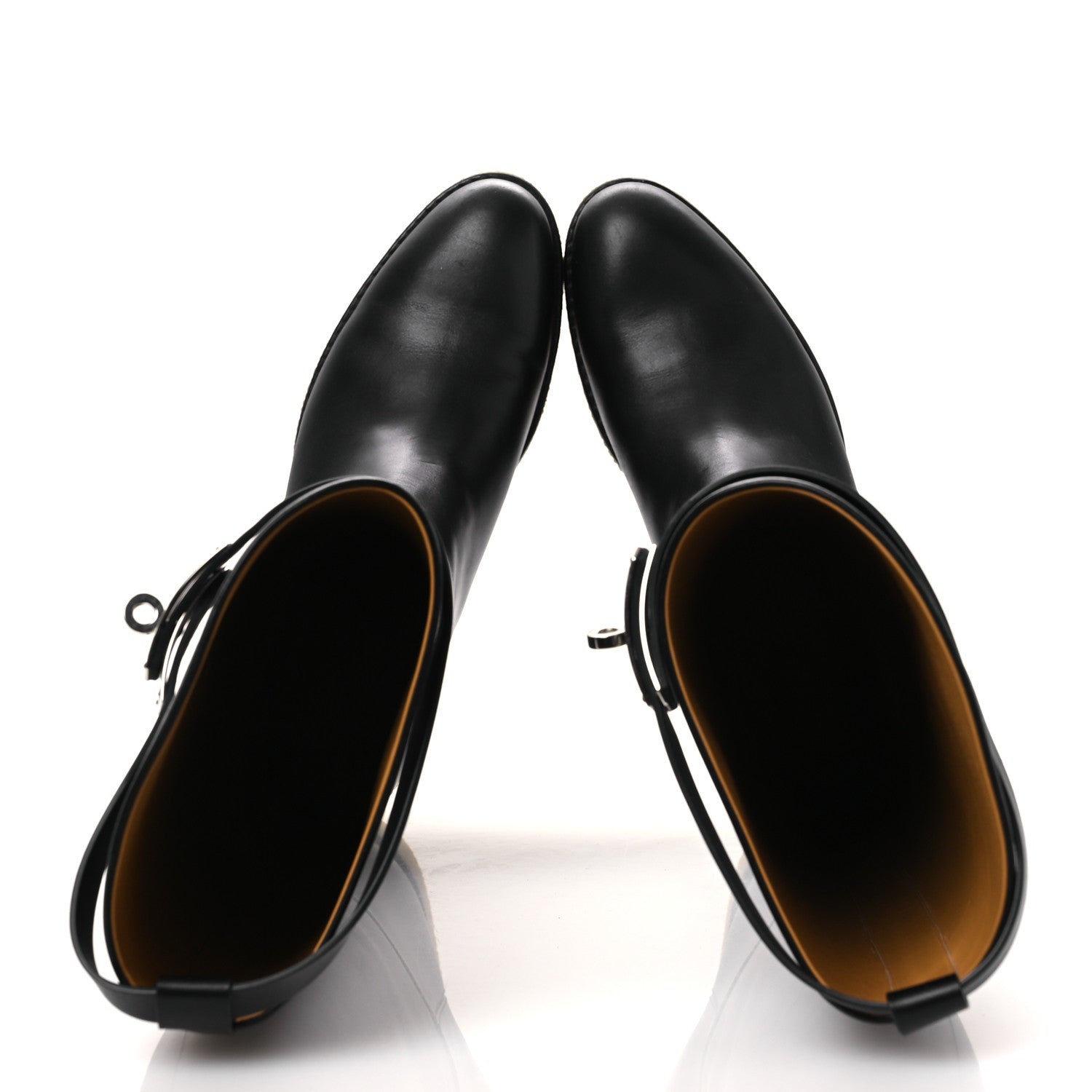 Hermes Calfskin Faustine Boots 38 Black 2 of 14