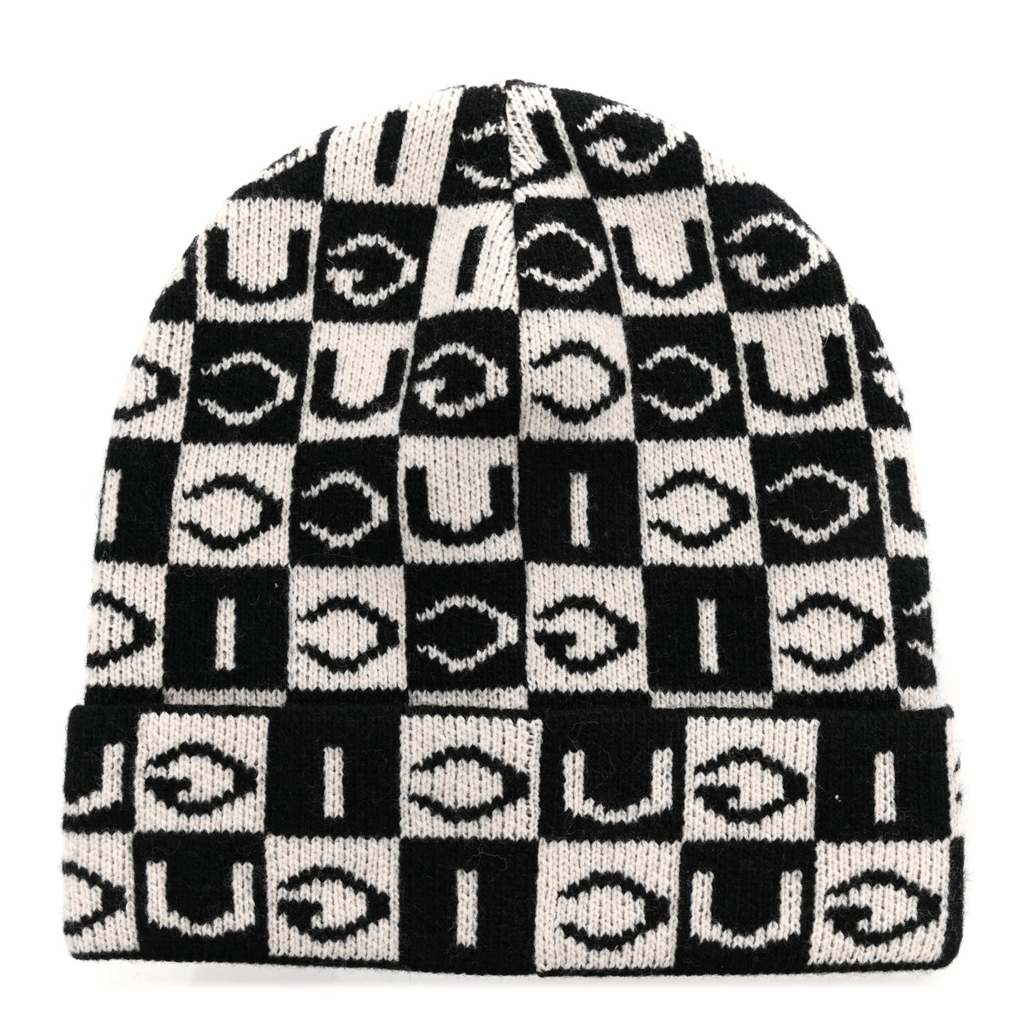 Wool Appside Beanie L Black Ivory