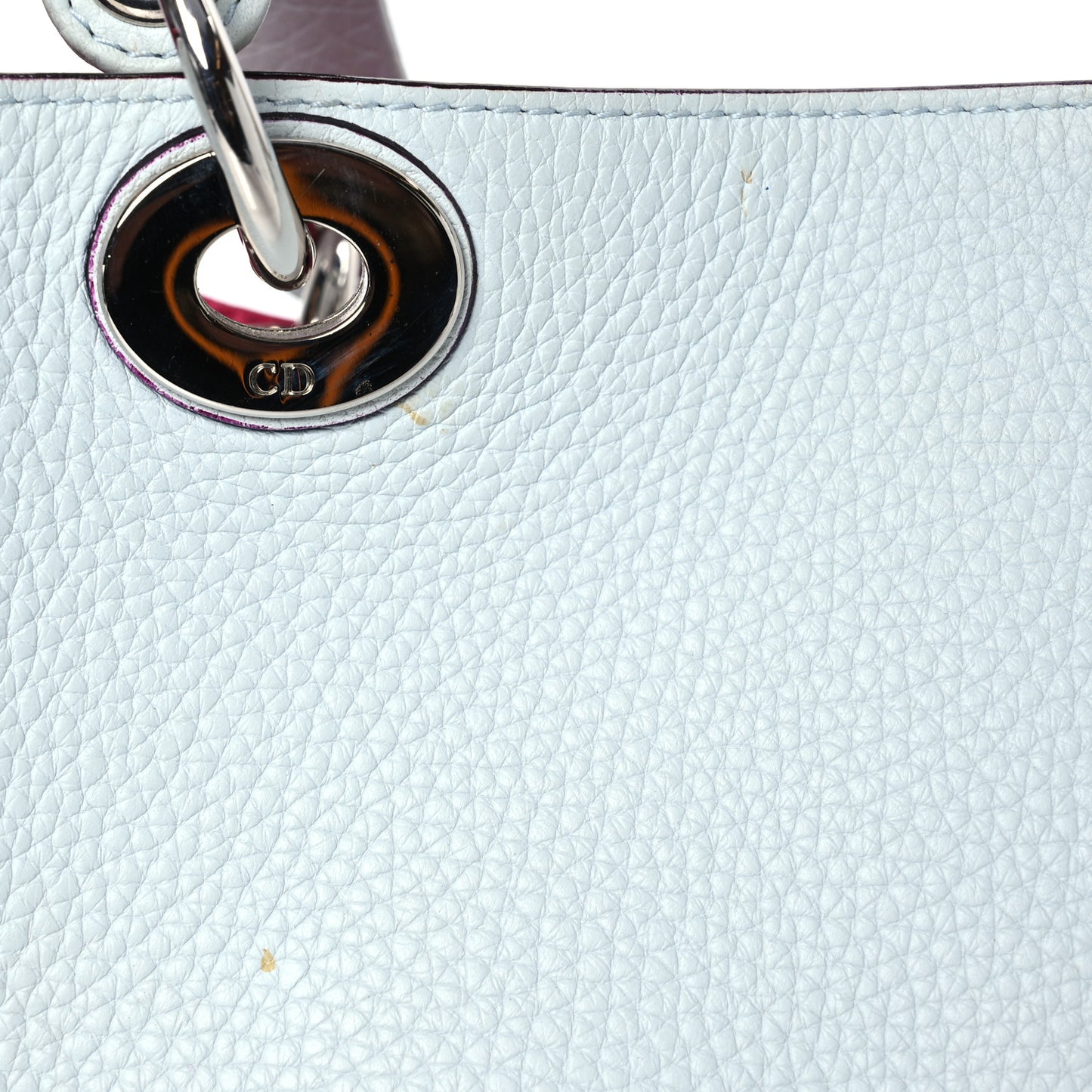 Bullcalf Medium Diorissimo Tote Sky Blue Pink