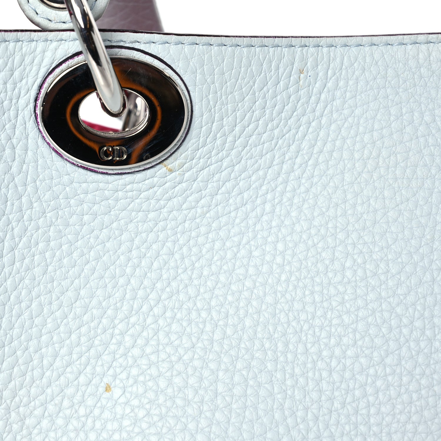 Christian Dior Bullcalf Medium Diorissimo Tote Sky Blue Pink 22 of 26