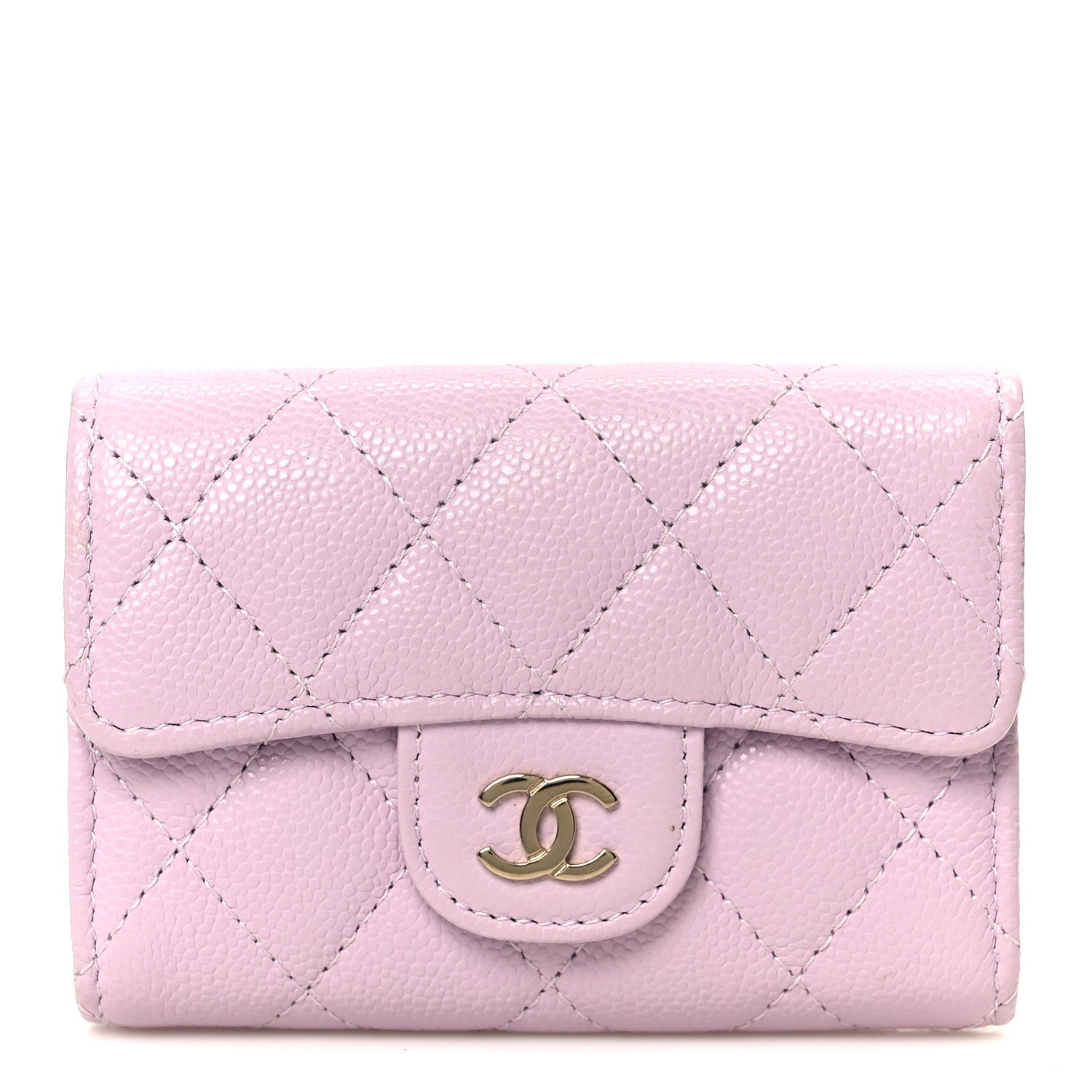 Chanel Caviar Quilted Classic 4 Key Holder Wallet Light Pink 1 of 10