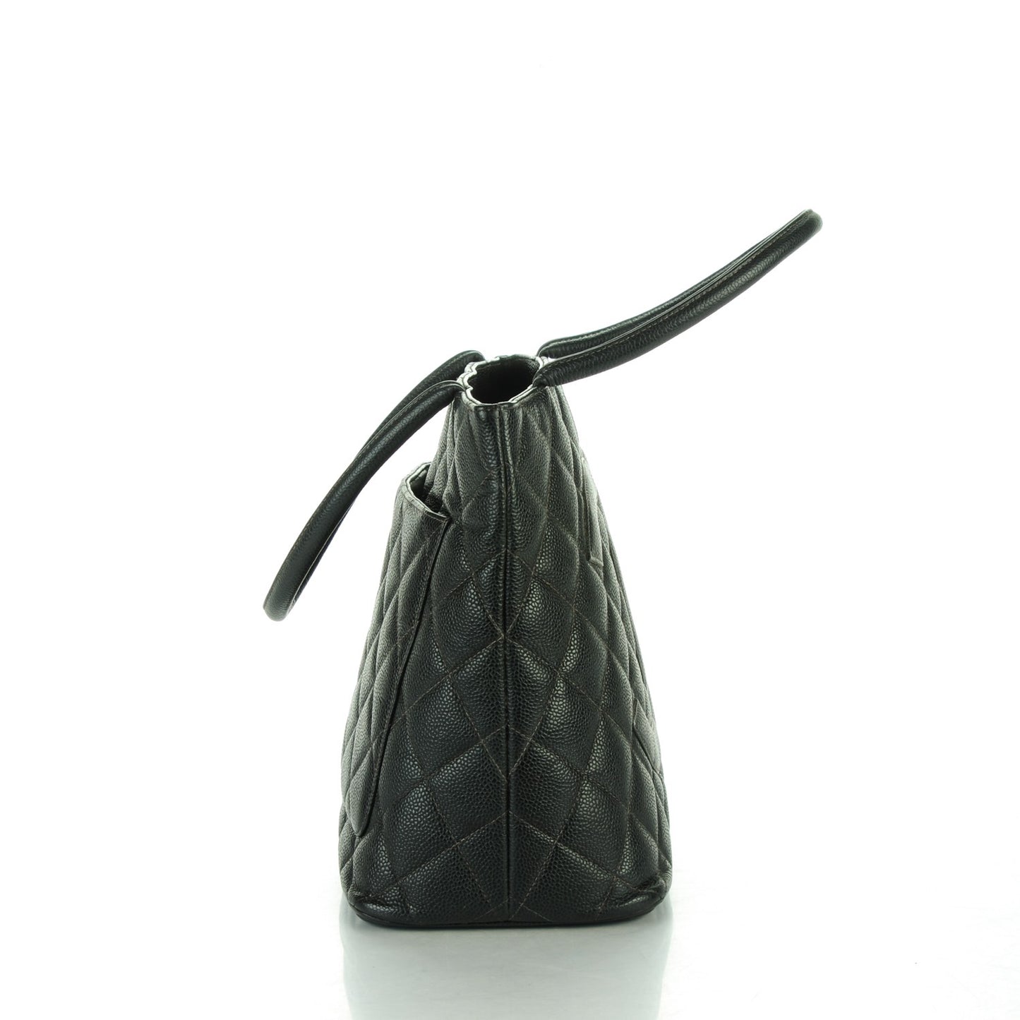 Caviar Quilted Medallion Tote Black