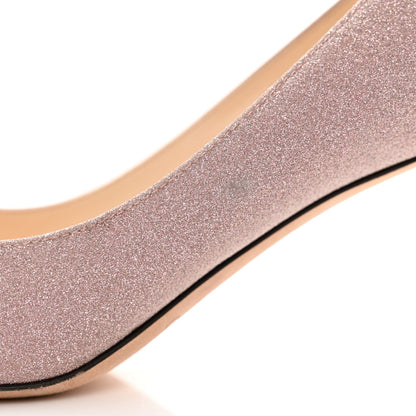Jimmy Choo Coarse Glitter Pointy Toe 60 Pumps 37.5 Pink 9 of 9