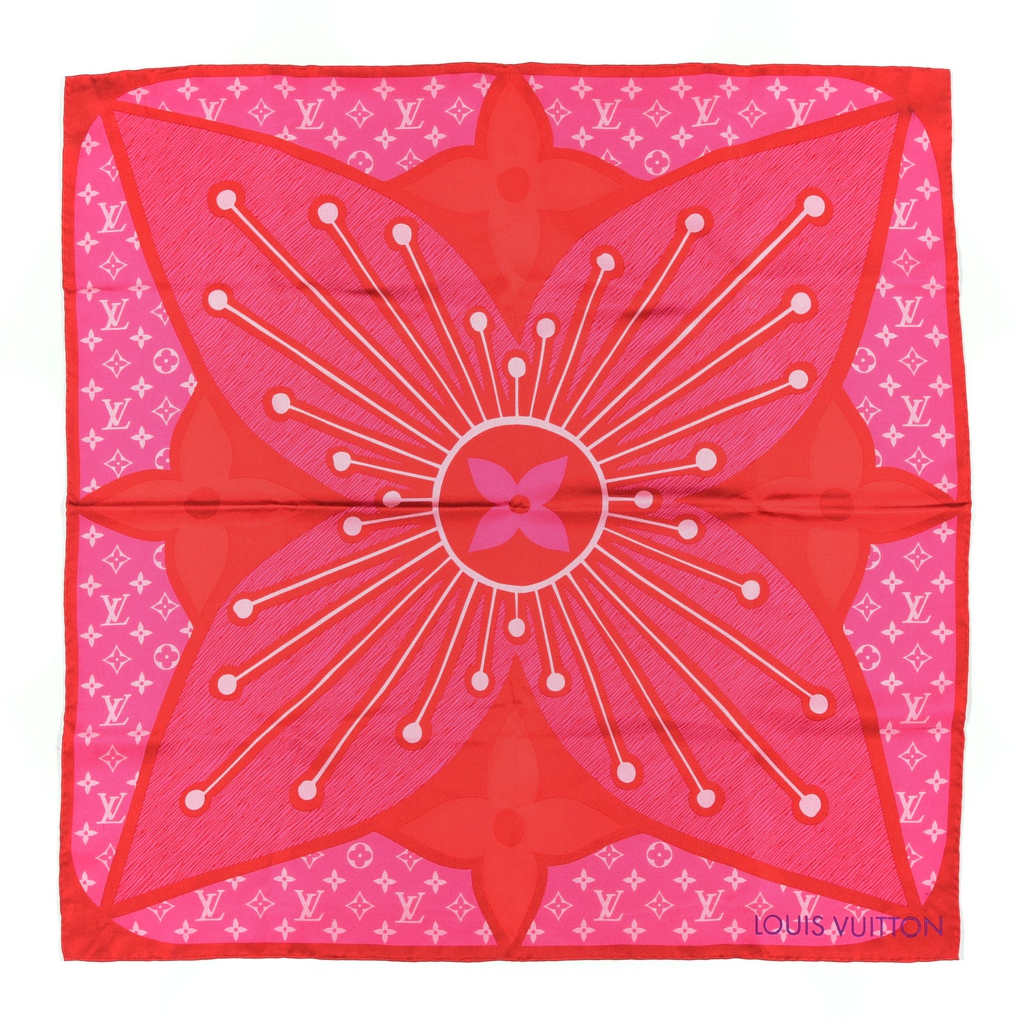 Silk Square Scarf Pink