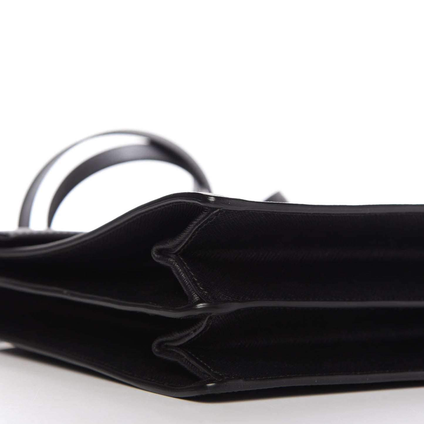 Saffiano Lux Top Handle Flap Black