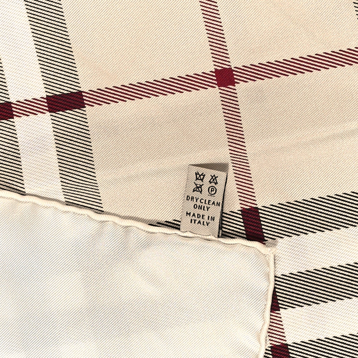 Silk House Check Square Scarf Beige