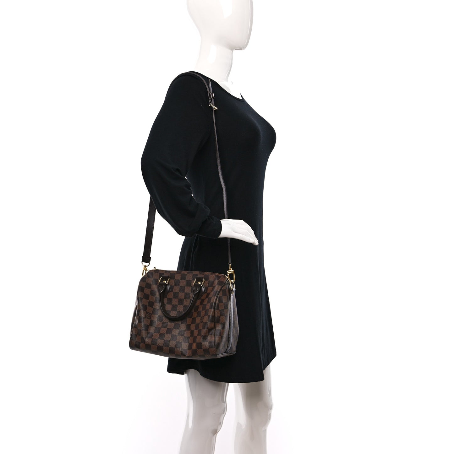 Damier Ebene Speedy Bandouliere 25