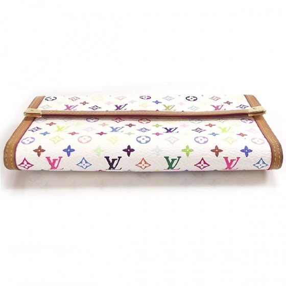 Louis Vuitton Monogram Multicolor Porte Tresor International Wallet White 4 of 9