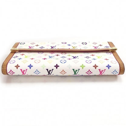 Louis Vuitton Monogram Multicolor Porte Tresor International Wallet White 4 of 9