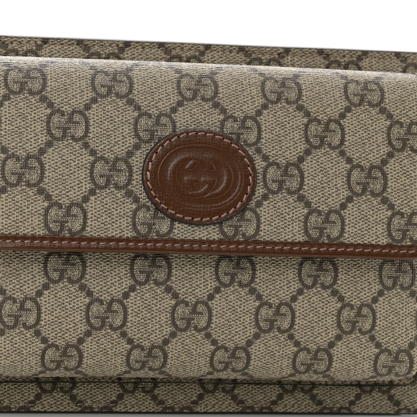 GG Supreme Monogram Canvas Interlocking G Belt Bag Beige Ebony