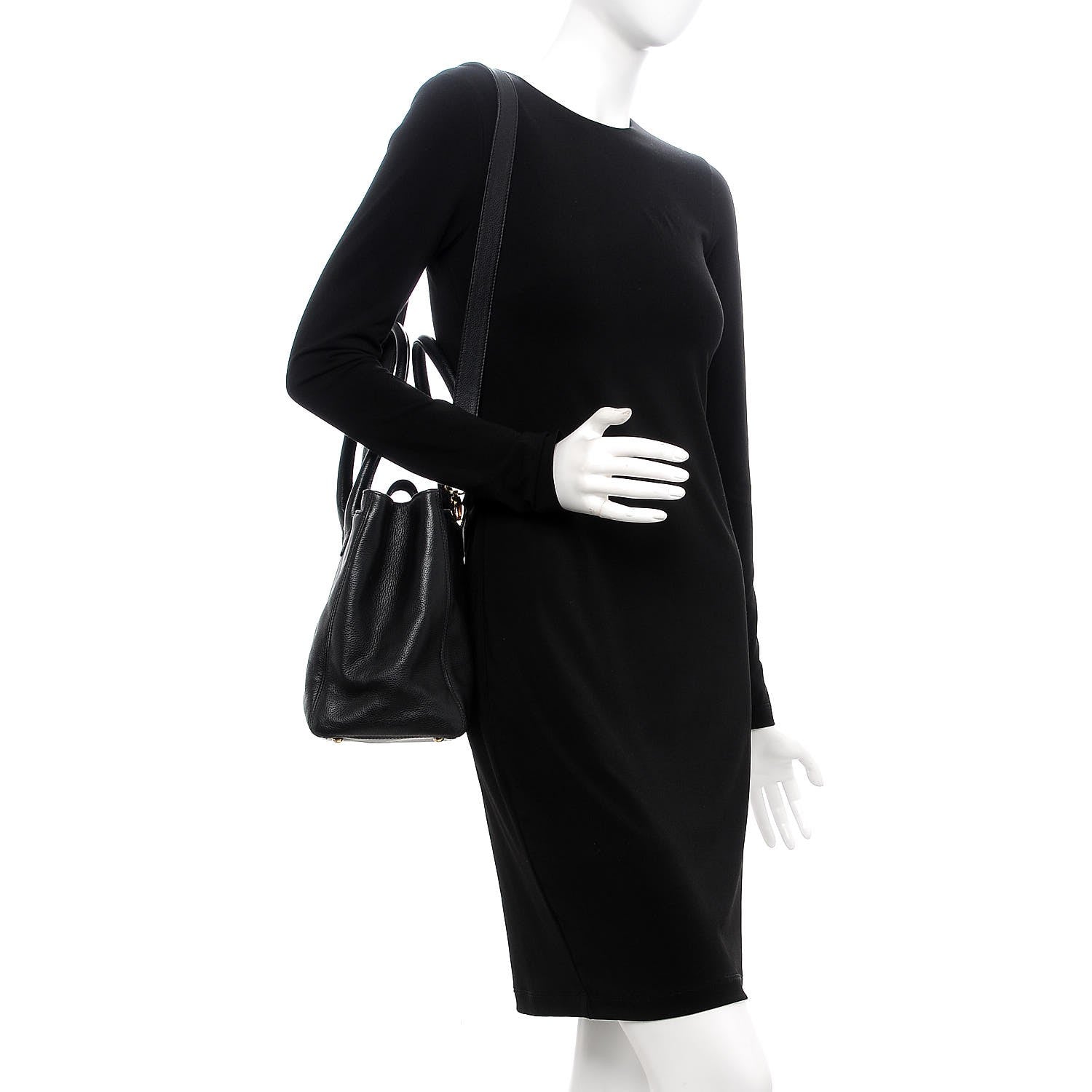 Chanel Calfskin Cerf Executive Shopper Tote Black 2 of 13