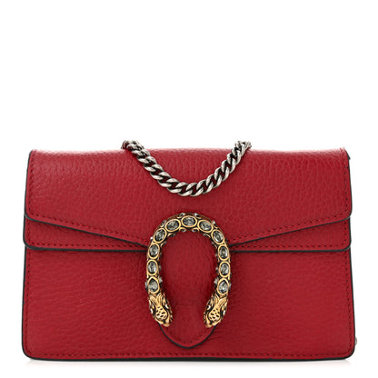 Gucci Calfskin Super Mini Dionysus Shoulder Bag Hibiscus Red 1 of 11