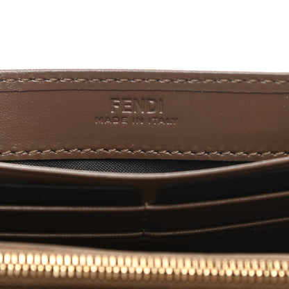Fendi Vitello Soft F is Fendi Bi-Color FF 1974 Embossed Continental Envelope Wallet Maya Black 6 of 10
