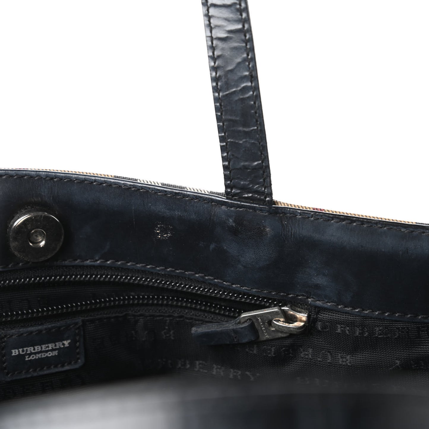 House Check Medium Tote Black