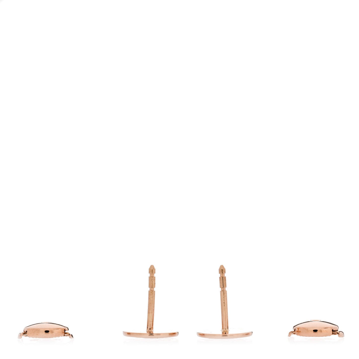 18K Rose Gold TPM Ex-Libris Stud Earrings