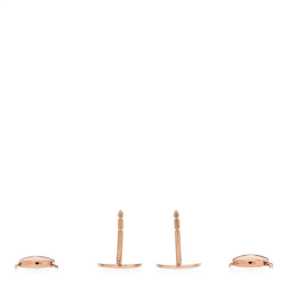Hermes 18K Rose Gold TPM Ex-Libris Stud Earrings 3 of 5