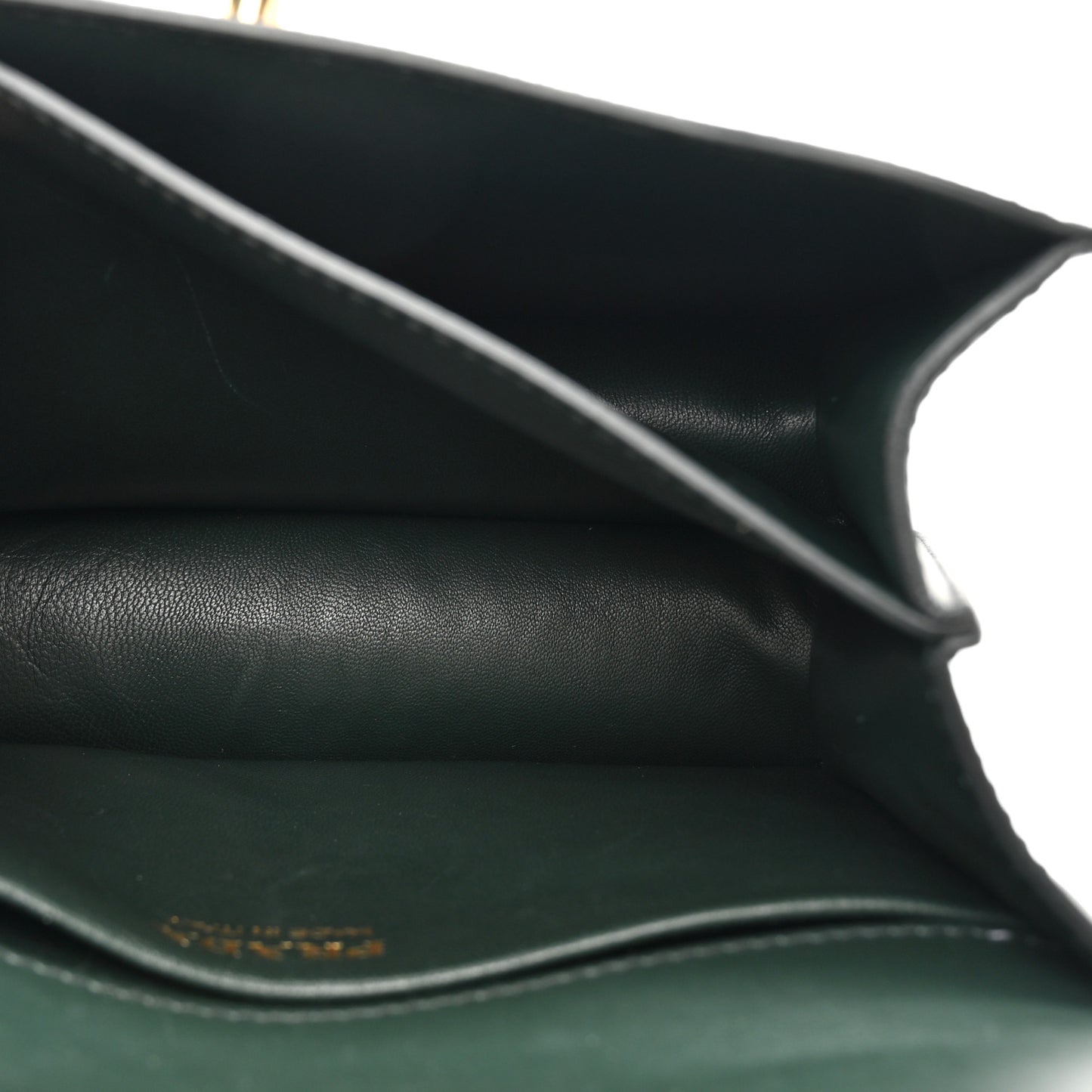 Saffiano Symbole Flap Shoulder Bag Smeraldo
