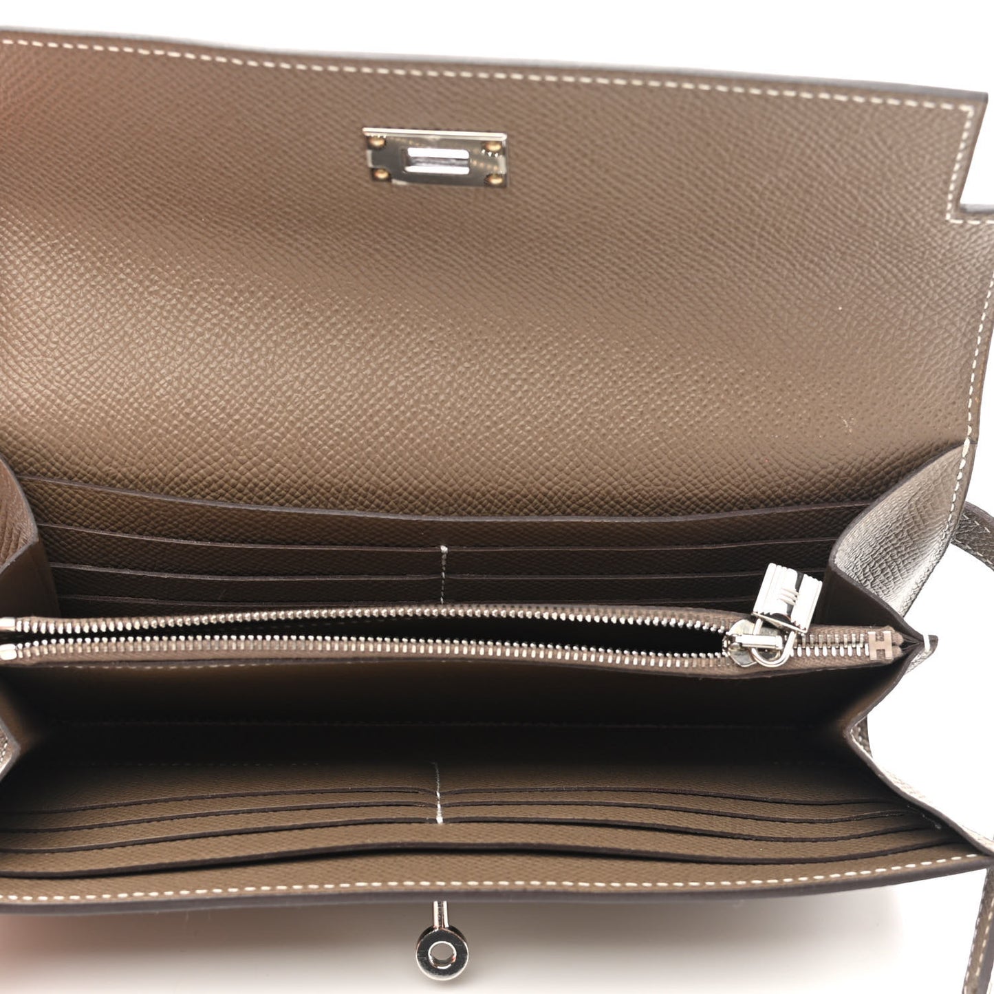 Epsom Kelly Longue Wallet Etoupe