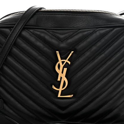 Saint Laurent Calfskin Matelasse Monogram Lou Camera Bag Black 7 of 11