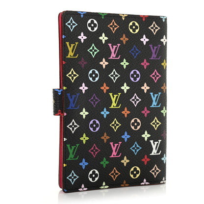 Louis Vuitton Monogram Multicolor Small Ring Agenda Cover Black Grenade 3 of 7